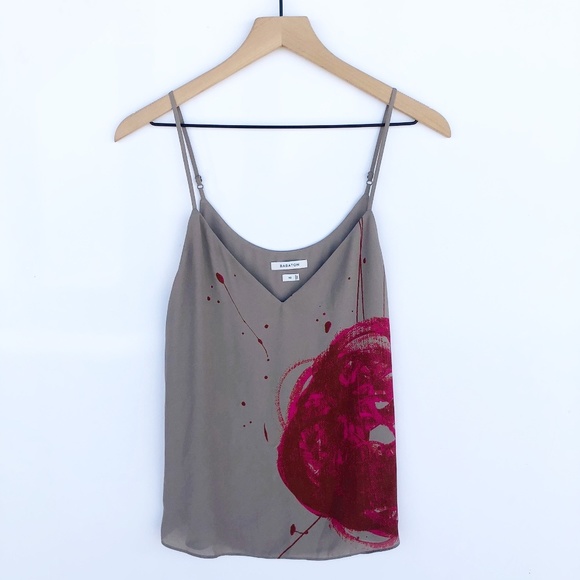 Babaton Tops - Babaton Brushstroke Tank | XS | Taupe